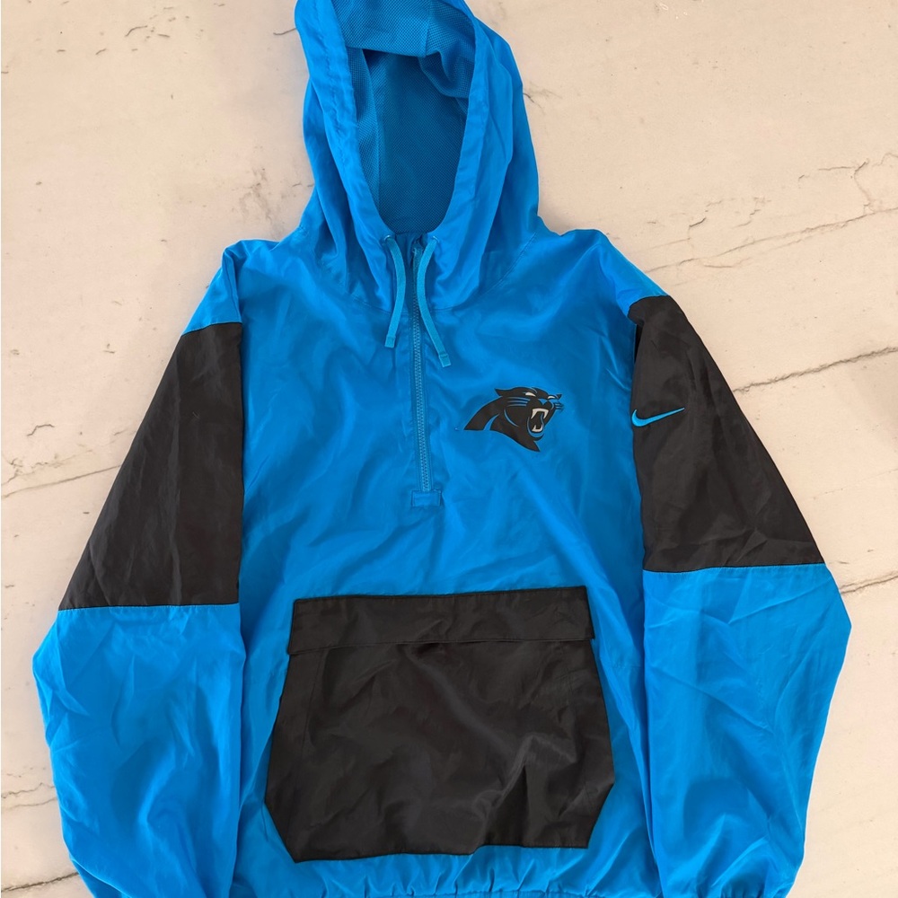 Nike Carolina Panthers On Field 1/4 Zip Pullover Windbreaker Sideline jacket XL